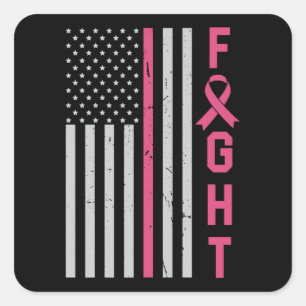 Sticker Carré Amis et famille conscients du cancer du sein migno