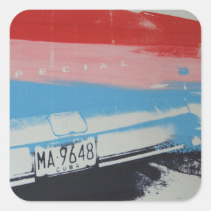 Sticker Carré Amortisseur multicolore