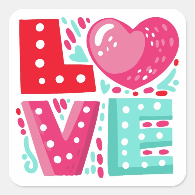 STICKER CARRÉ AMOUR (Devant)