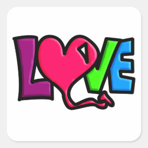 Sticker Carré Amour