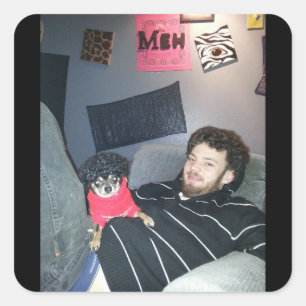 Sticker Carré amour chihuahua