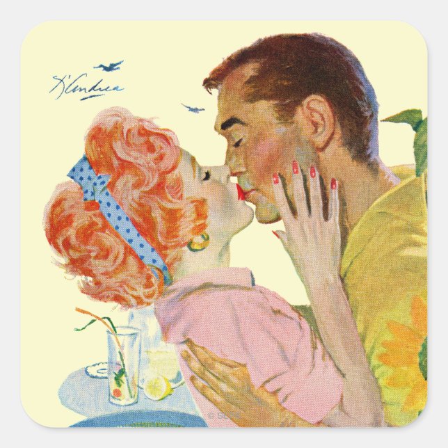 Sticker Carré Amour-Frappé (Devant)