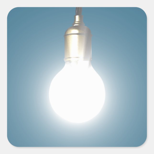 Sticker Carré Ampoule brillante (Devant)