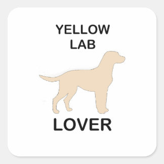 Sticker Carré ampoule de laboratoire jaune