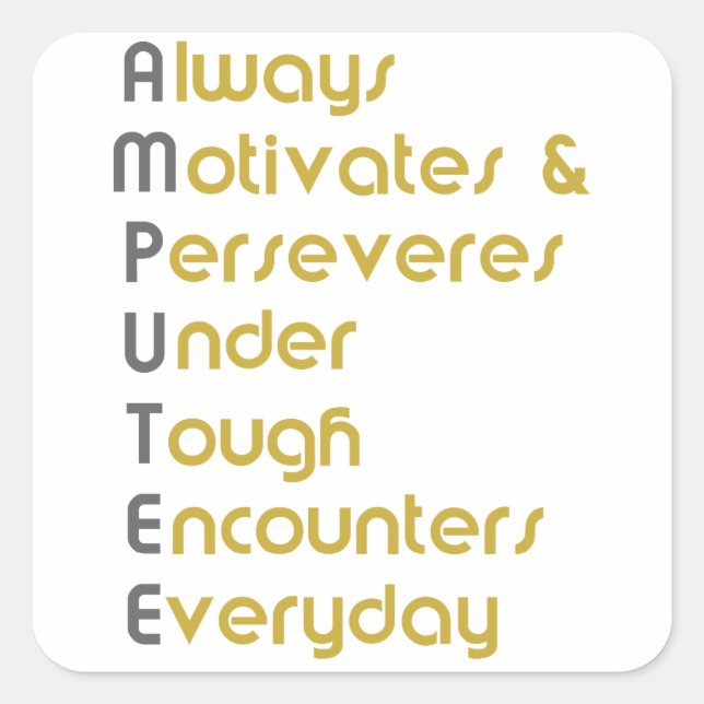 Sticker Carré Amputé A.M.U.T.E.E. (Devant)