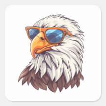Amusant aigle de dessin animé avec lunettes de sol