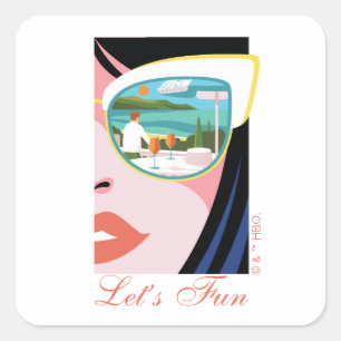 Sticker Carré Amusons-nous - Le Lotus Blanc