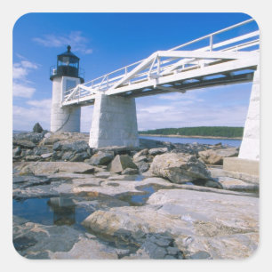 Sticker Carré AN, États-Unis, Maine, Port Clyde.  Marshall Point