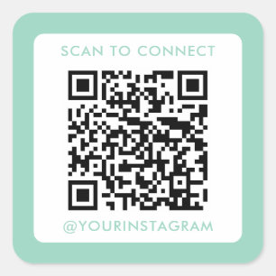 Sticker Carré analyse moderne pour connecter le code qr scannabl