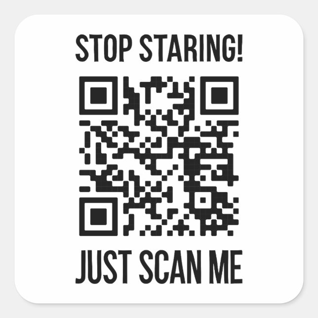 Sticker Carré Analyser mon code QR pour un démarrage motivant (Devant)