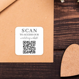 Sticker Carré Analyser pour accéder au site Web Mariage Code QR