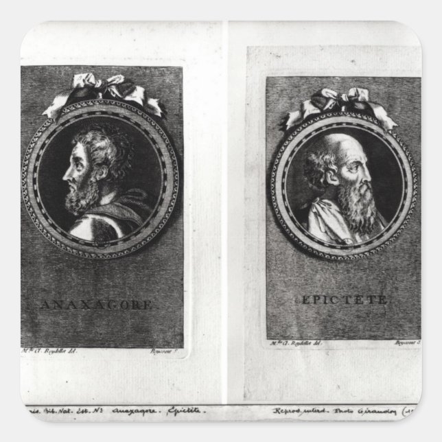 Sticker Carré Anaxagore et épictète (Devant)