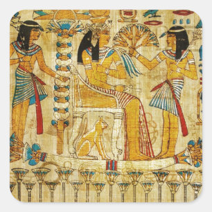 Sticker Carré Ancienne Egypte Tapestry Scroll Heirogliphics