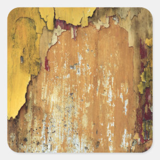 Sticker Carré Ancienne peinture murale jaune