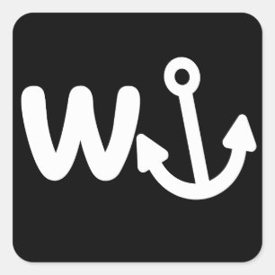 Sticker Carré ancre de wow