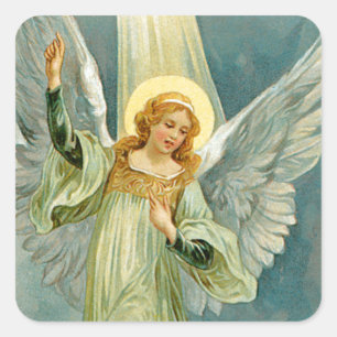 Sticker Carré Ange de Noël