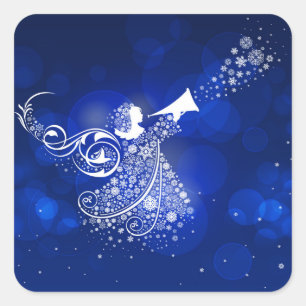 Sticker Carré Ange de Noël