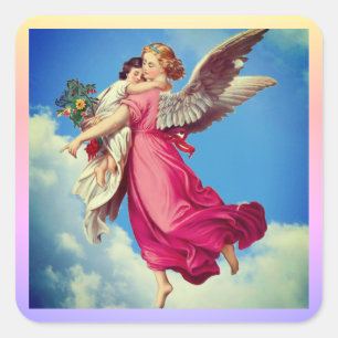Sticker Carré Angel And Child Inspational