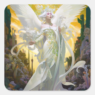 Sticker Carré Angel Imaginaire Art