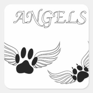 Sticker Carré Angel Pet Animaux