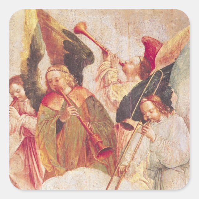 Sticker Carré Angels de musique (Devant)