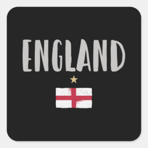 Sticker Carré Angleterre Fan Shirt Anglais Drapeau