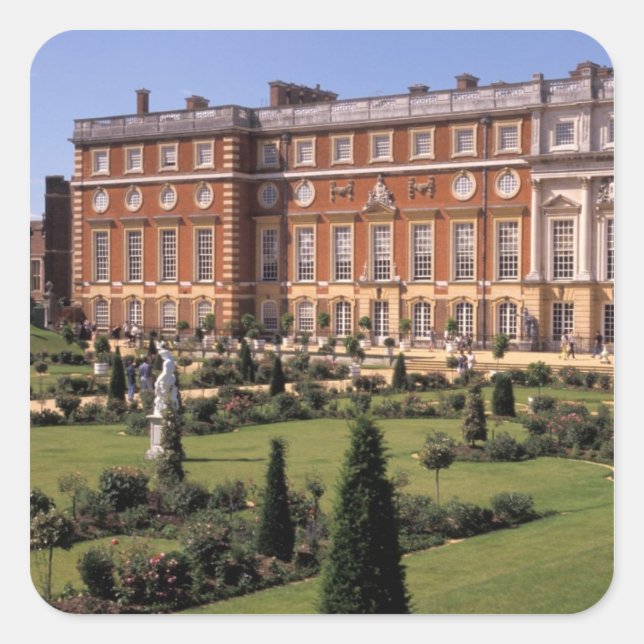 Sticker Carré Angleterre, Surrey, Hampton Court Palace. (Devant)