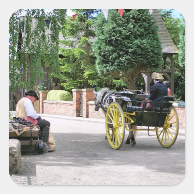 STICKER CARRÉ ANGLETERRE VICTORIENNE (Devant)