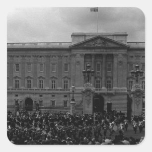 Sticker Carré Angleterre vintage Londres Old Guard Buckingham Pa