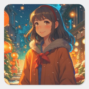 Sticker Carré Ani-incroyable jeu d'animations de Noël