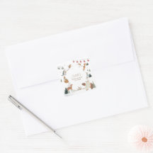 Animaux de la forêt en hiver Baby Shower