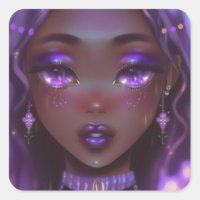 Anime mauve douce fille