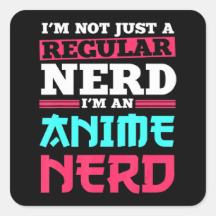 Sticker Carré Anime Vêtements Nerd Manga Art Cosplay Otaku Cadea