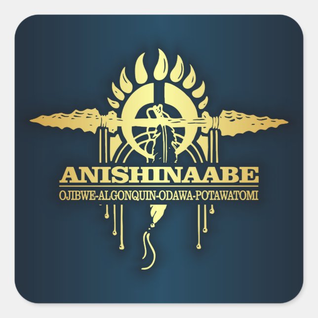 Sticker Carré Anishinaabe 2 (Devant)