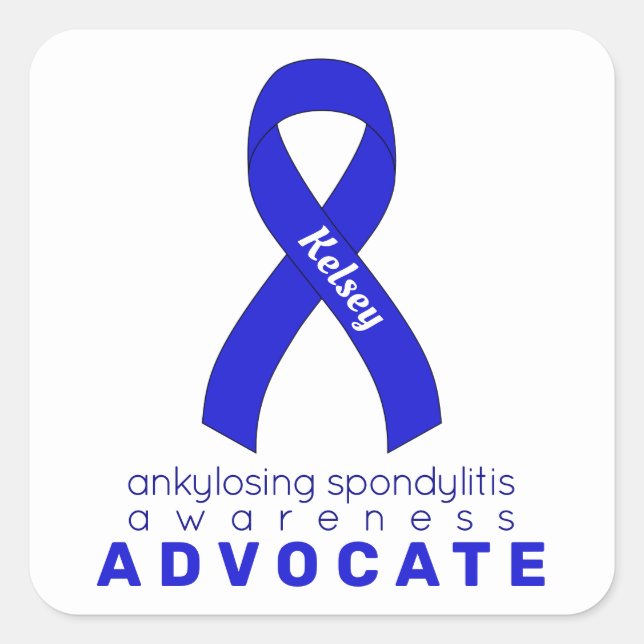 Sticker Carré Ankyloser Spondylitis Advocate White (Devant)