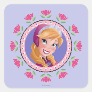 Sticker Carré Anna   Princesse