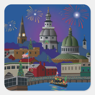 Sticker Carré Annapolis Holiday