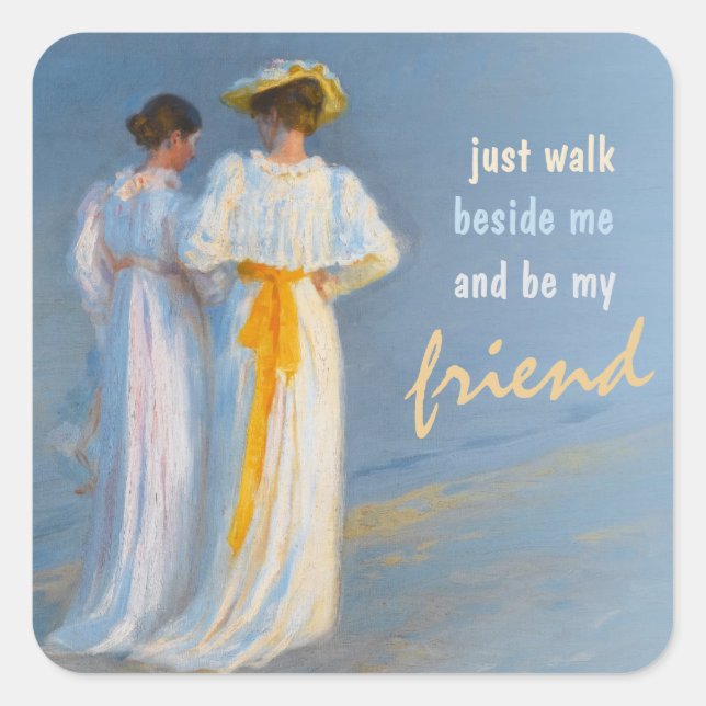 Sticker Carré Anne et Marie CC0152 Krøyer Amitié (Devant)