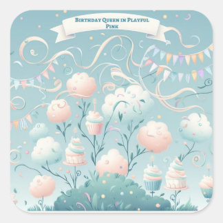 STICKER CARRÉ ANNIVERSAIRE