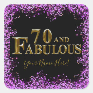 Sticker Carré Anniversaire 70 ans