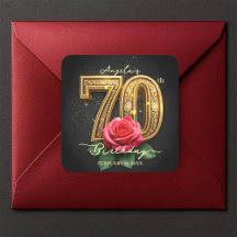 Anniversaire 70 ans Luxueux et Glamour Rose Gold F