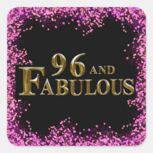 Sticker Carré Anniversaire 96 ans
