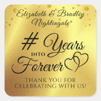 Anniversaire # ANNÉES POUR TOUJOURS Merci Or