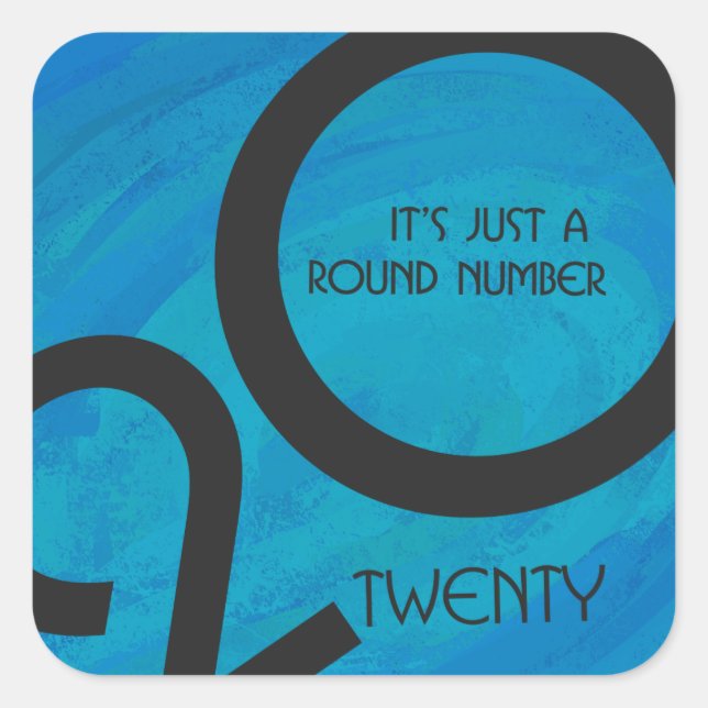 Sticker Carré Anniversaire de la Décennie bleue (Devant)