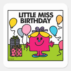 Sticker Carré Anniversaire de la petite Miss   Présentations et 