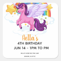 Anniversaire Licorne et Arc-en-ciel