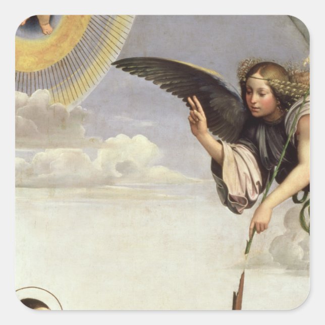 Sticker Carré Annonce et saints (Devant)