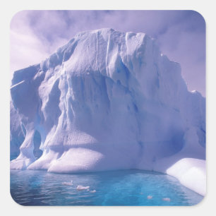 Sticker Carré Antarctique. Paysages glaciaires de l'Antarctique