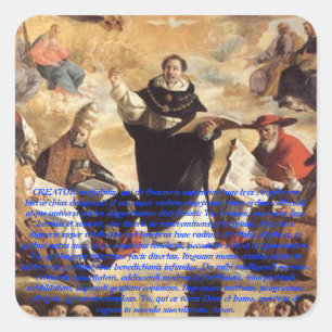 Sticker Carré Anté studium d'Oratio S. Thomae Aquinatis