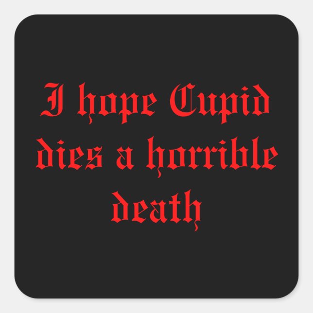 Sticker Carré Anti ~ Saint Valentin (Devant)